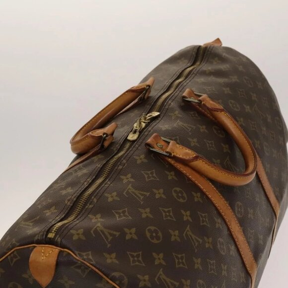 LOUIS VUITTON Monogram Keepall 55 Boston Bag M41424 LV Auth 137090 - Picture 7 of 16